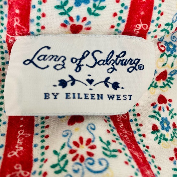 Lanz of Salzburg Womens Classic Flannel Tyrolean Cotton Eyelet Nightgown - Picture 11 of 11